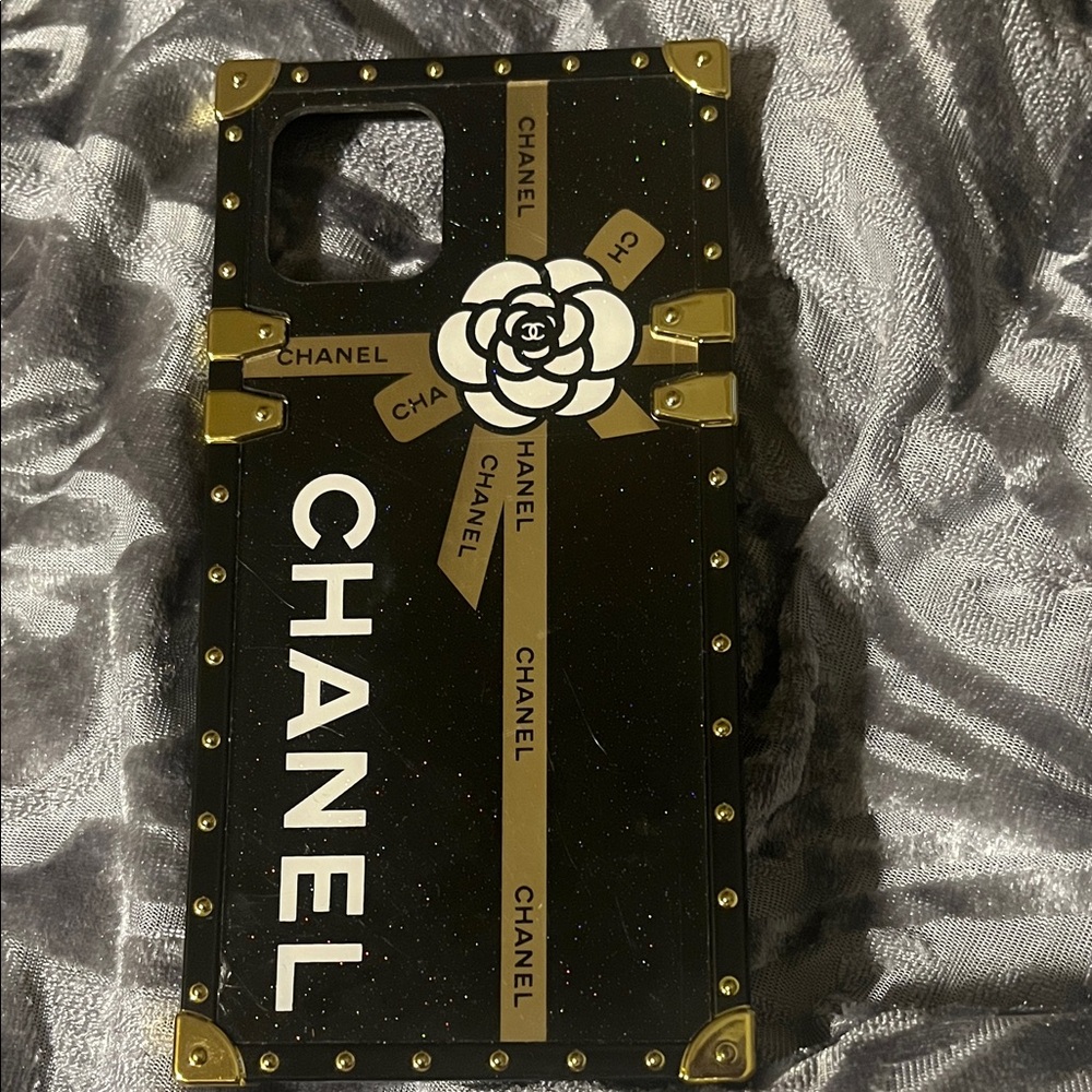 Chanel Black Case with Gold Details